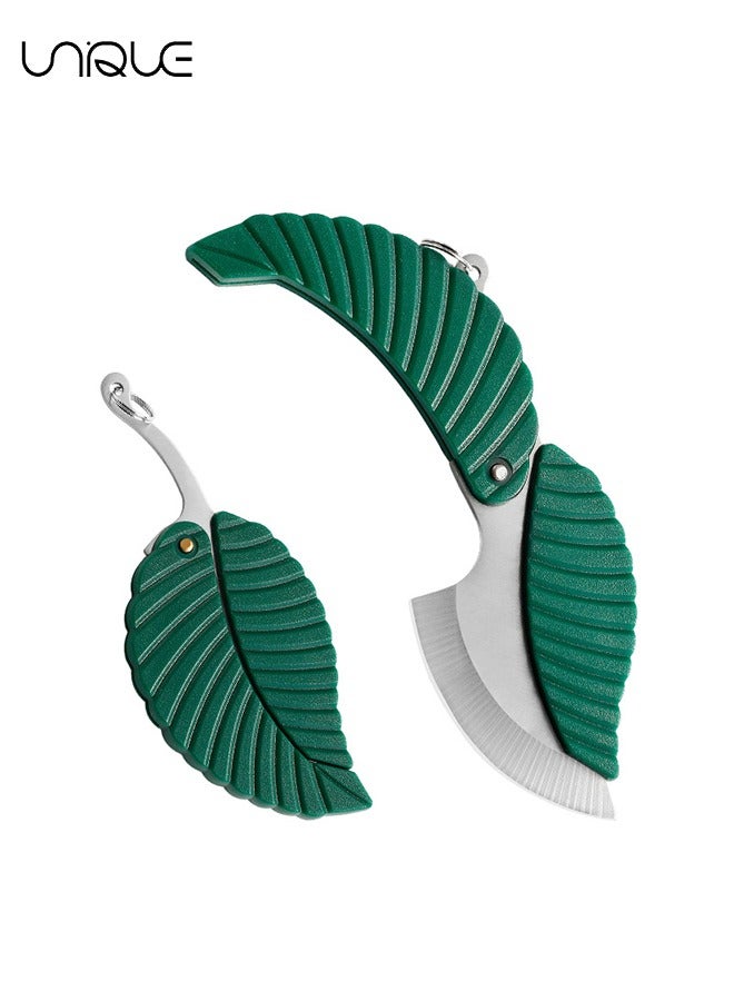 Unique Keychain Knife Keychain Accessories,Leaf keychain, Self Defense Keychains for Women, Cute, Hidden, Sharp, Durable, Key Knife Keychain for Women, Safety, Portable  - Image 1