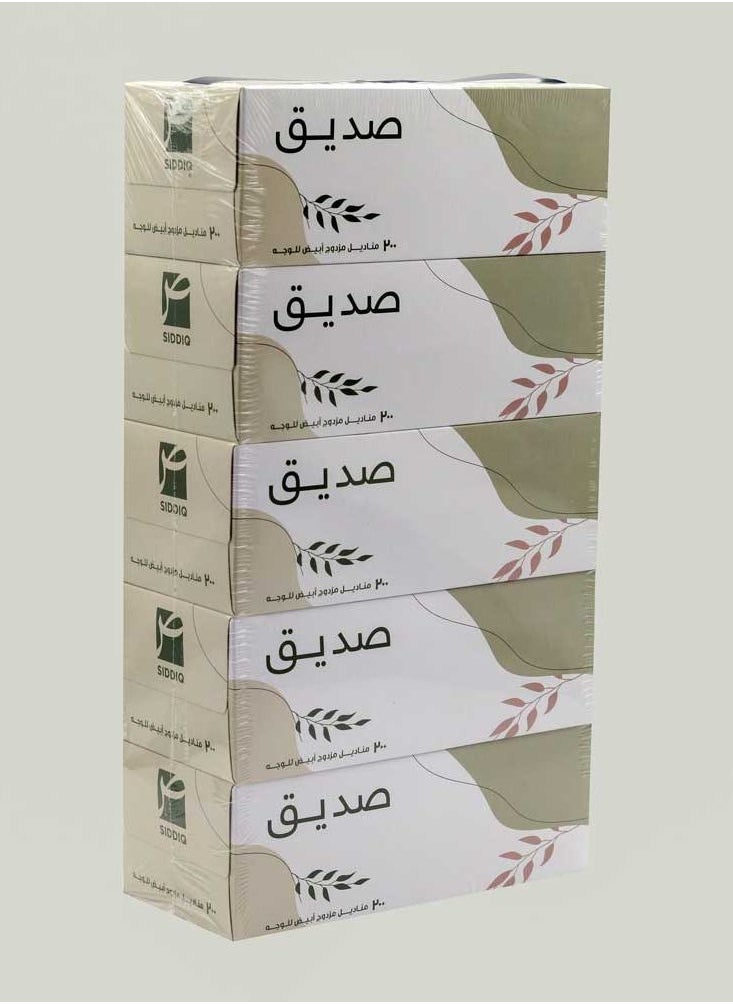 SIDDIQ SIDDIQ Facial Tissue 200x2ply 5 Pieces  - Image 3