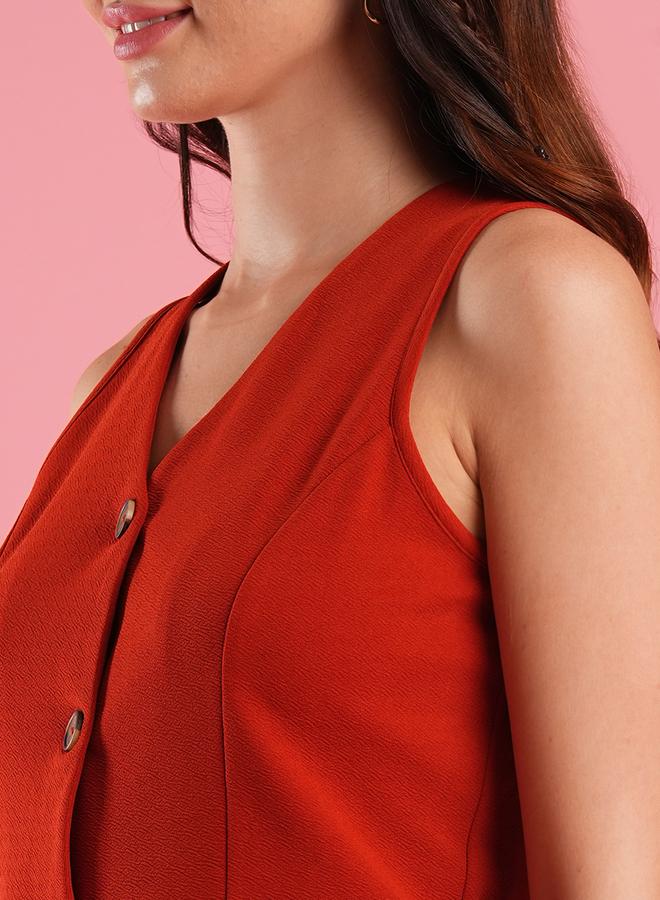 globus V Neck Button Front Waistcoat and Shorts Co-Ords - Image 4