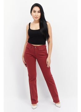 NYDJ Women Straight Fit Solid Stretchable Jeans, Red  - Image 2