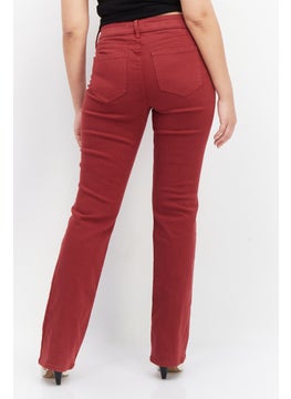 NYDJ Women Straight Fit Solid Stretchable Jeans, Red  - Image 4