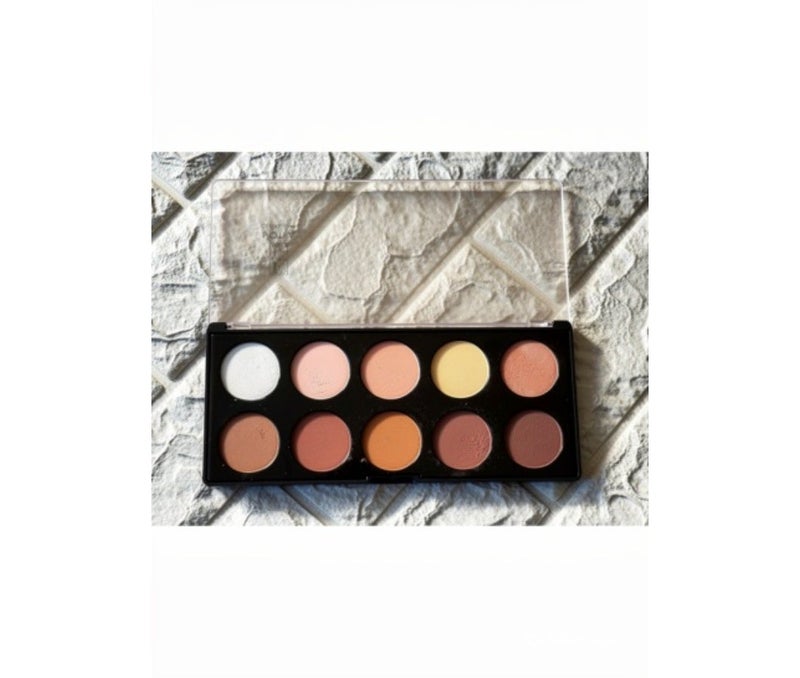 LORA Professional Contour & Highlighter Palette – 10 Natural Shades - Image 1
