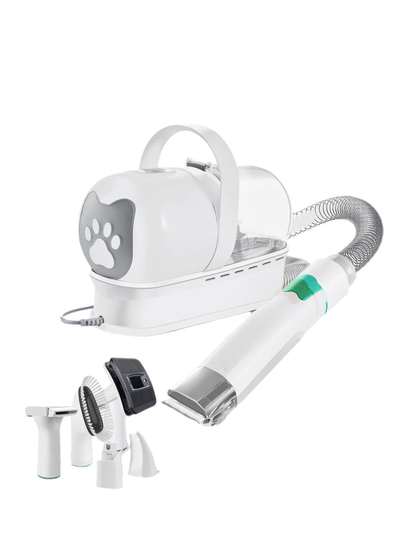 عام طقم العناية بالكلاب والمكنسة الكهربائية، ماكينة قص شعر الحيوانات الأليفة مع 6 أدوات للعناية بالحيوانات الأليفة، مكنسة كهربائية للعناية بالكلاب والقطط - Image 5