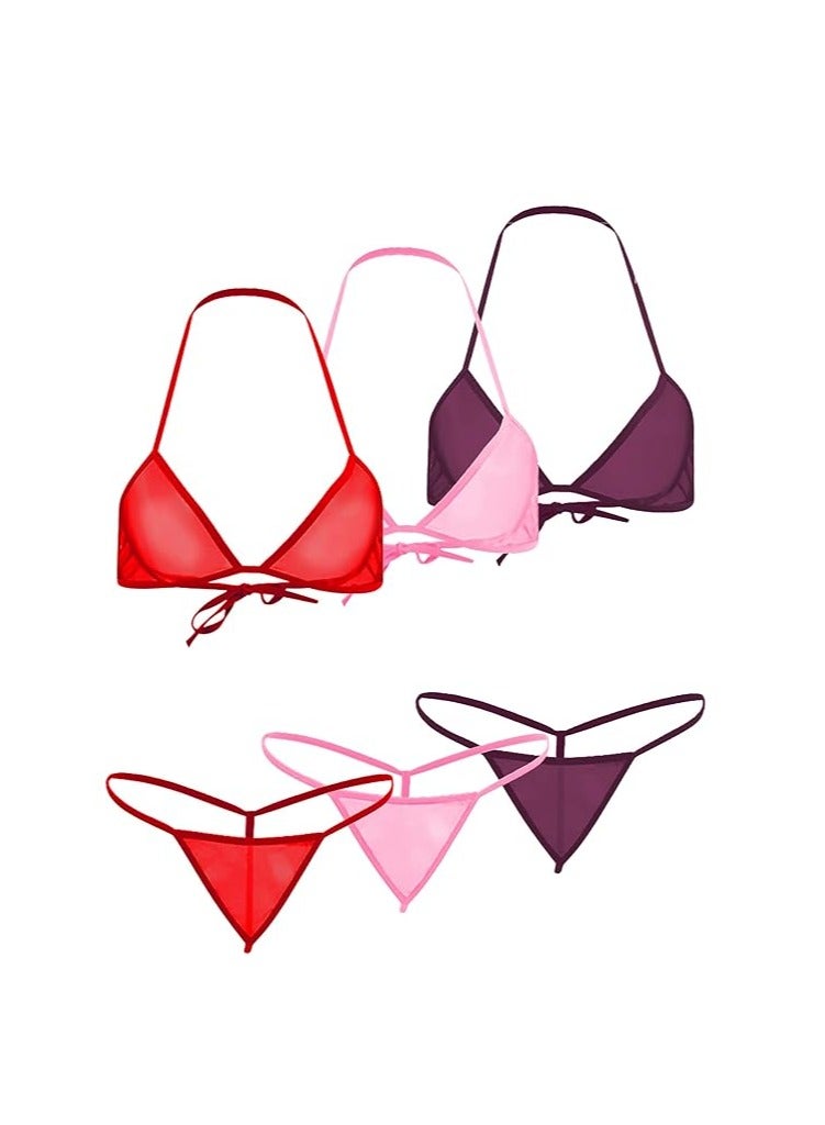 Accessorize Kingdom Accessorize Kingdom Women Sheer Lingerie Set Combo  - Image 1