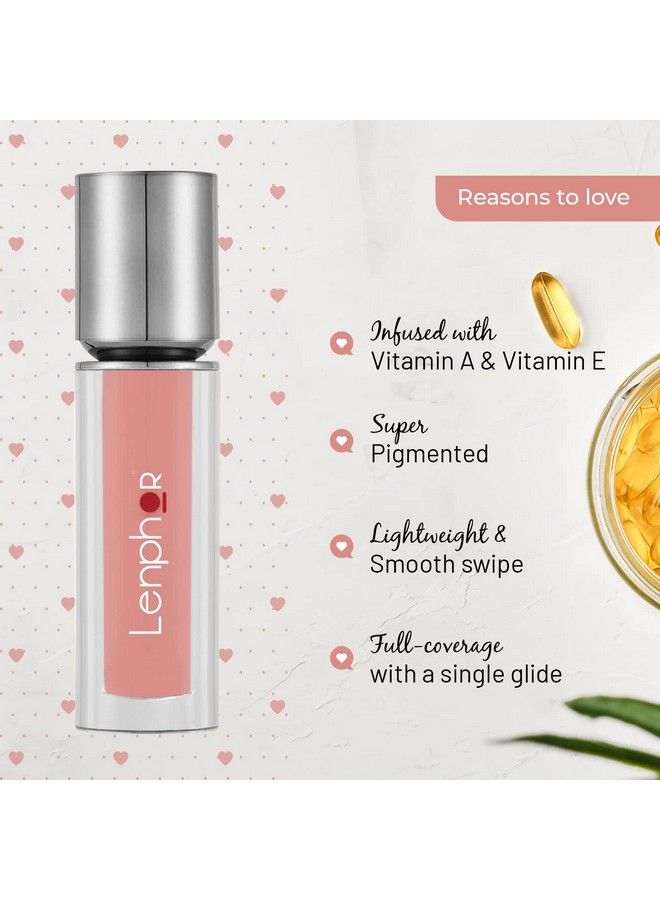 Lenphor Colour Me Up Liquid Lipstick Is Infused With Vitamin A And E Super Pigmented Transferproof Smudgeresistant Matte Look Desert Taupe 0122Ml - Image 3