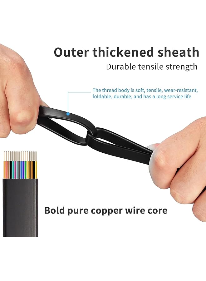 Excefore Obd2 Extension Cable, Obdii Extend Cable, Obdii Full 16Pin Male And Female Flat Ribbon Cable For Car Obd Diagnostic Extender Cord Connector & All Obd2 Equipment Reinforced Pvc Material (100Cm/39Inch) - Image 5