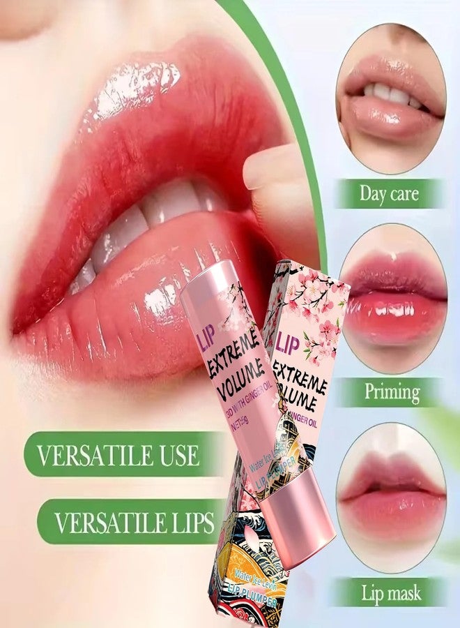 Peptides Lip Balm with Ginger Oil, Moisturizing Plumping Lip Cream, Non-Sticky Smoothing Lip Care, Dark Lip Corrector for Smooth Voluminous Lips - Image 3