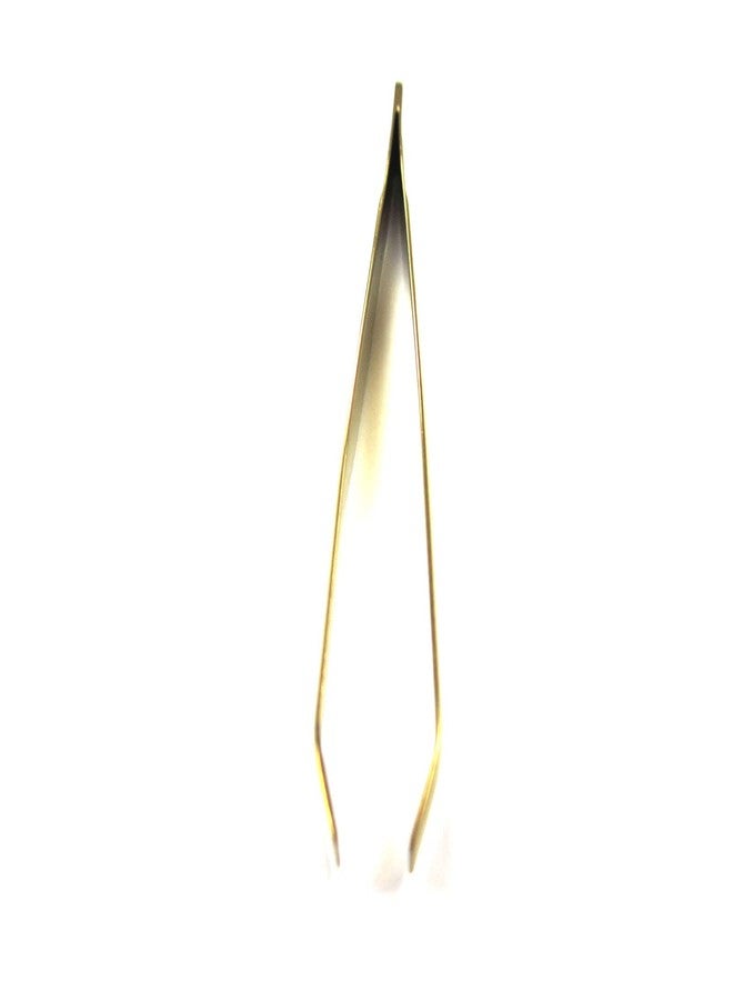 Forgica Gold Tweezers Curved Titanium Gold Color For Long Lasting - Image 3