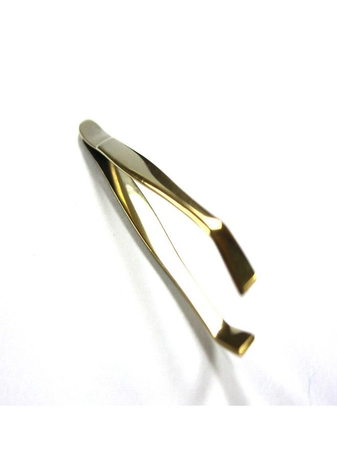 Forgica Gold Tweezers Curved Titanium Gold Color For Long Lasting - Image 5
