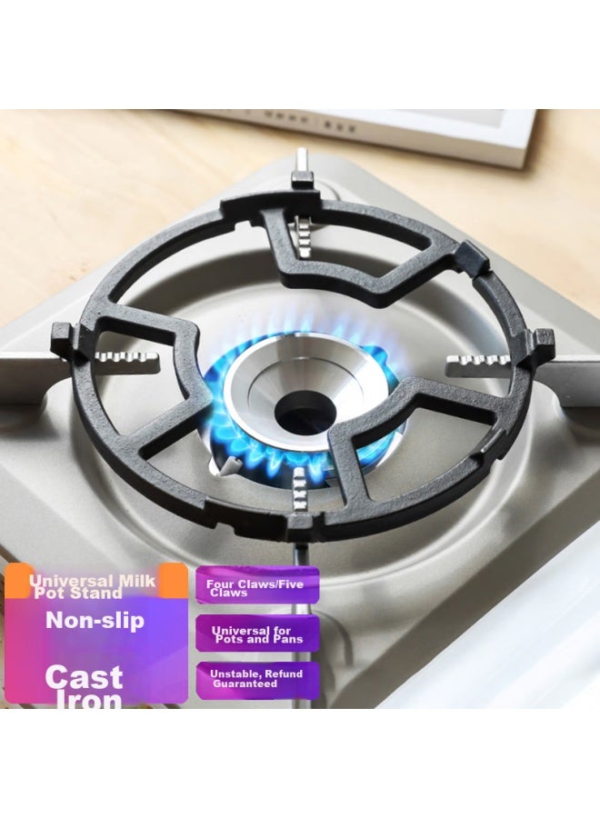 Oak Oak Gas Stove Support, Non-slip Pot Rack, Milk Pot And Wok Stand, Cast Iron Thickened Four-claw Or Five-claw C870  - Image 1