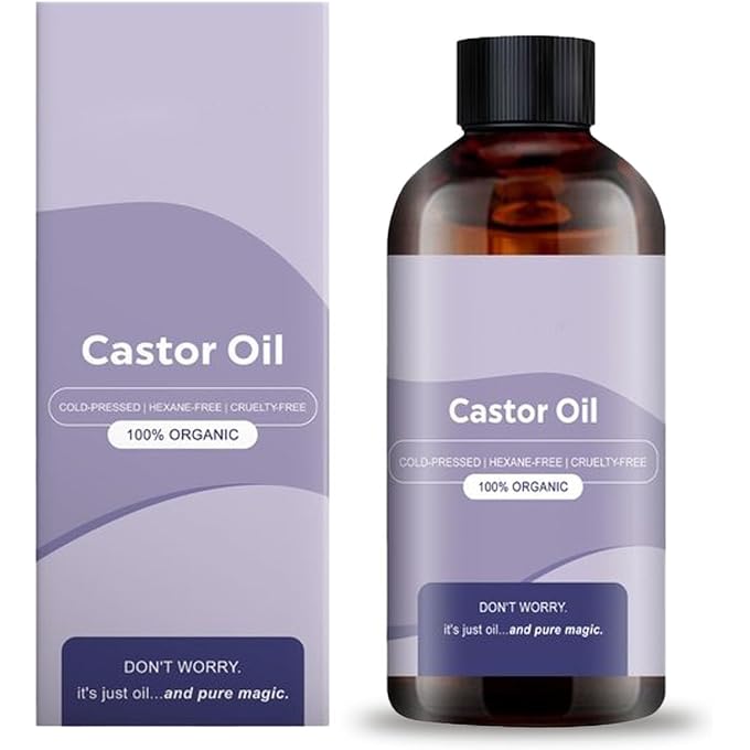 YOOJ Castor Oil for Pack Wrap, Cold Pressed Castor Oil, 100% Pure Hexane-Free Castor Oil for Castor Oil Pack, Hair Growth, Skin Moisturizing, Body Wellness Care, 8+ Hours Sustained Absorption - Image 1