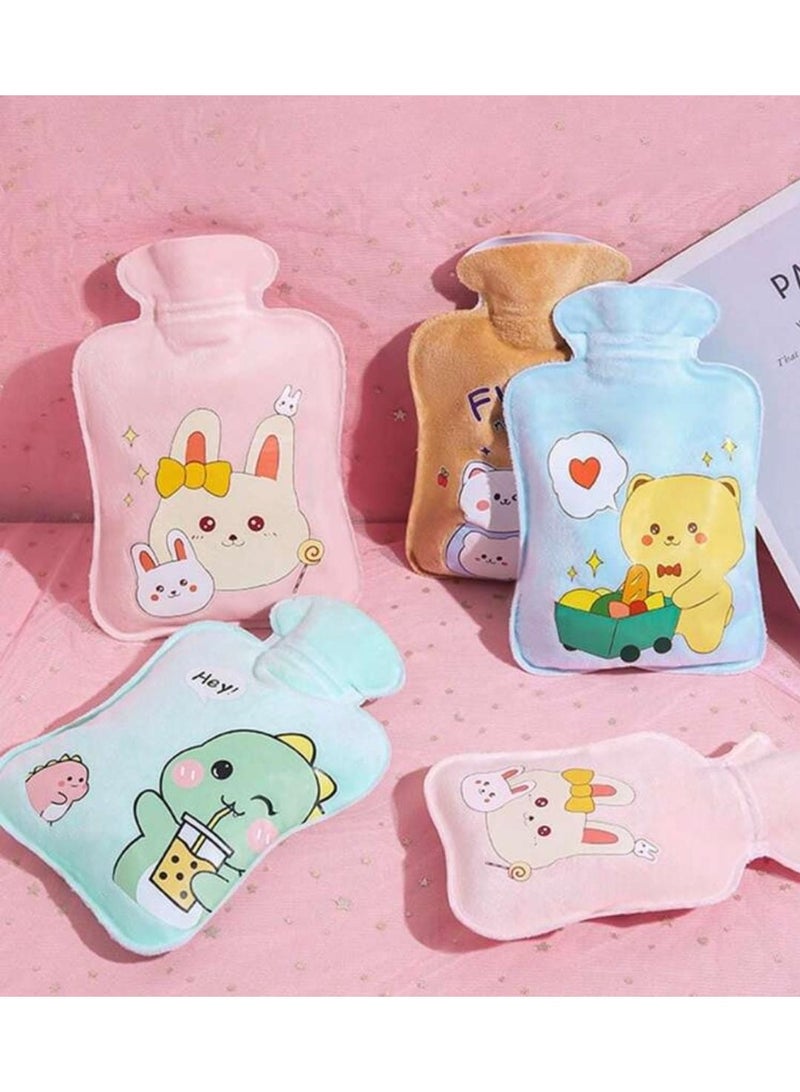 Hot and Cold Water Bottle with Fur Cover Lovely Cartoon Shapes - Image 1