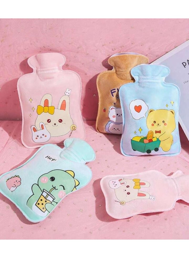 Hot and Cold Water Bottle with Fur Cover Lovely Cartoon Shapes - Image 5