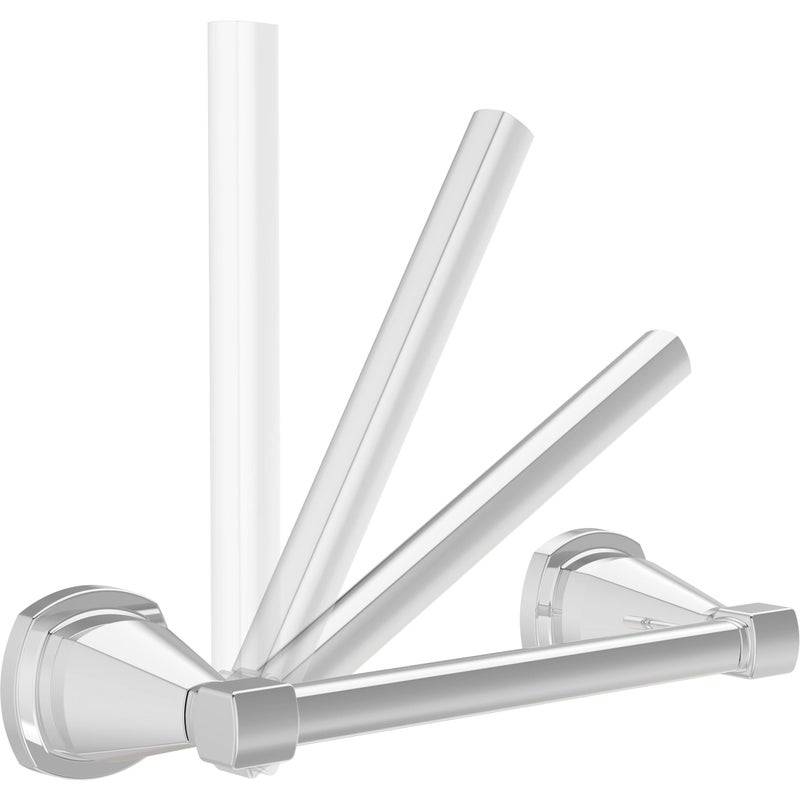 Delta Faucet 77655 Stryke Double Post Pivoting Toilet Paper Holder  Chrome - Image 2