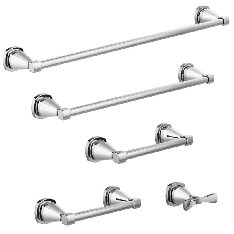 Delta Faucet 77655 Stryke Double Post Pivoting Toilet Paper Holder  Chrome - Image 3