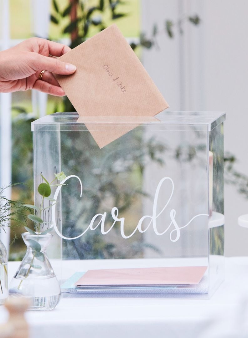 Ginger Ray Acrylic Card Box - Elegant Event Accessory - Image 1