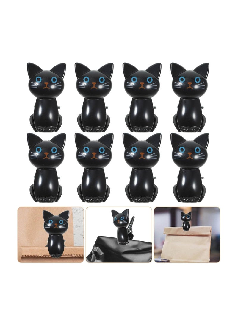 Chip Bag Clips 8pcs Cat-Shaped Bag Clips, Kitchen Food Bag Clips for Airtight Seal Multipurpose Clips  - Image 1