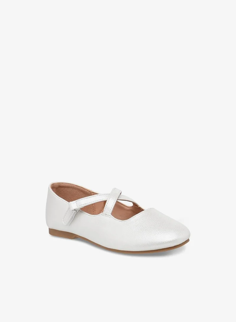 Flora Bella By Shoexpress Girls Hook & Loop Ballerina Shoes