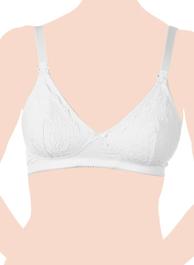 Chicco Cotton Stretch Nursing Bra 4D, White