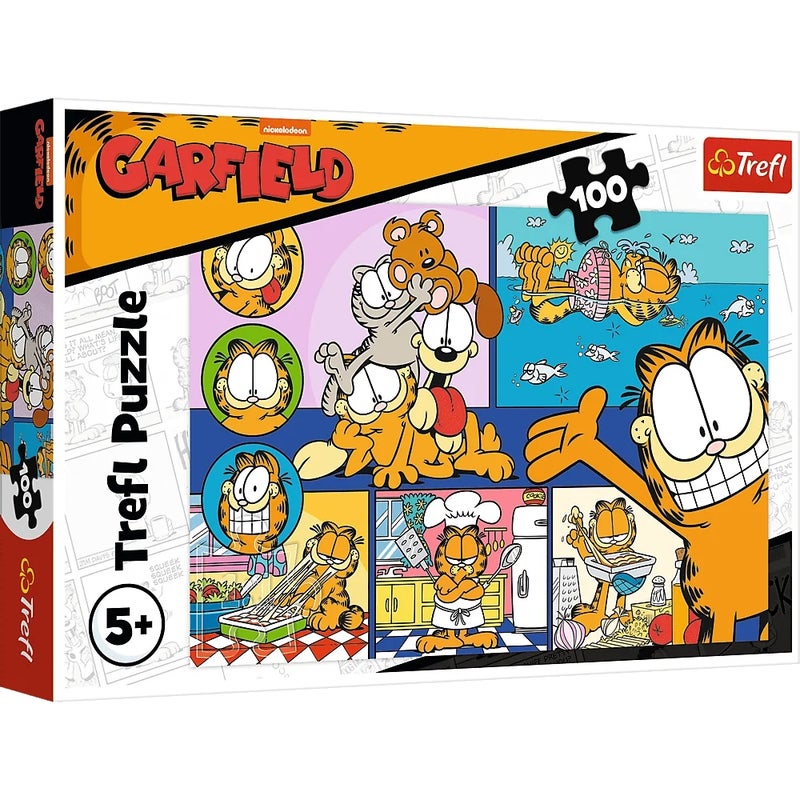 Trefl - Lazy Garfield Puzzle 100 Pieces - 16521 - Image 1
