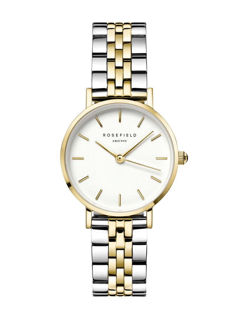 RoseField - Rosefield The Small Edit White Steel Silver Gold Duo Women Watch - 26SGD-269 - Image 1