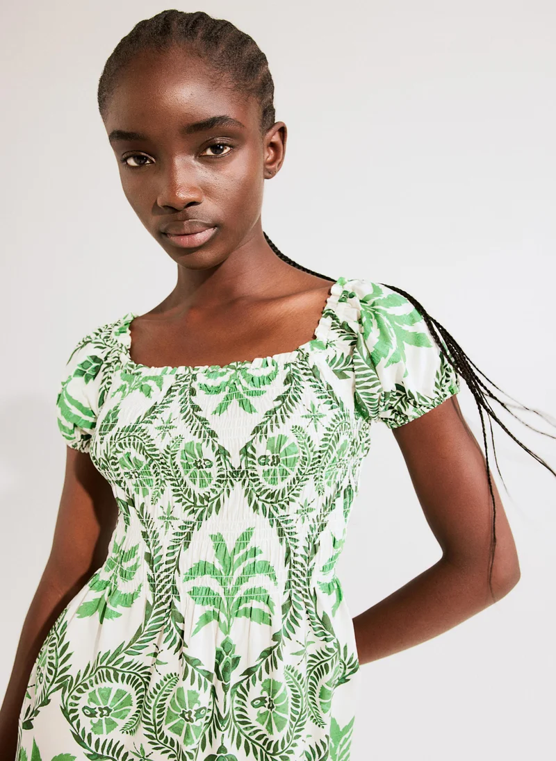 اتش اند ام Off-The-Shoulder Poplin Dress