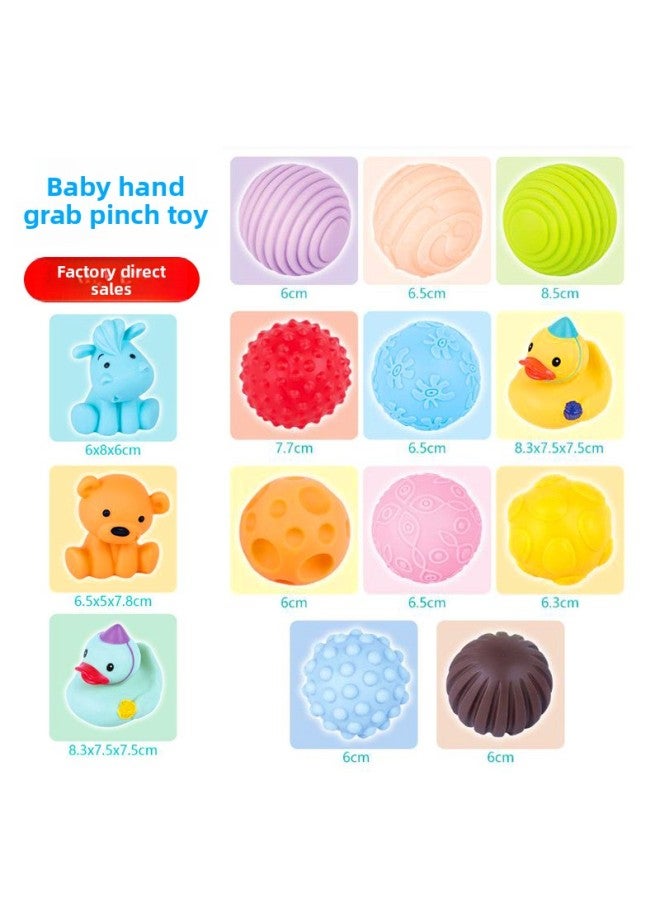 Loquat Baby Soft Rubber Pinch Ball Baby Massage Ball Hand Grab Ball Gel Learning To Climb Ball Pinch Baby Toy-Color:777-6 - Image 2