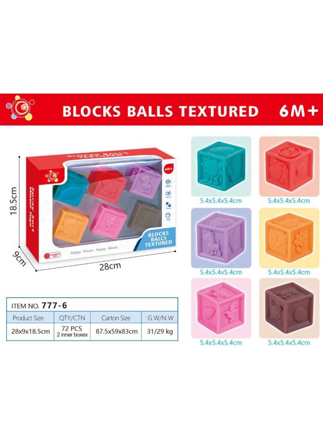 Loquat Baby Soft Rubber Pinch Ball Baby Massage Ball Hand Grab Ball Gel Learning To Climb Ball Pinch Baby Toy-Color:777-6 - Image 1