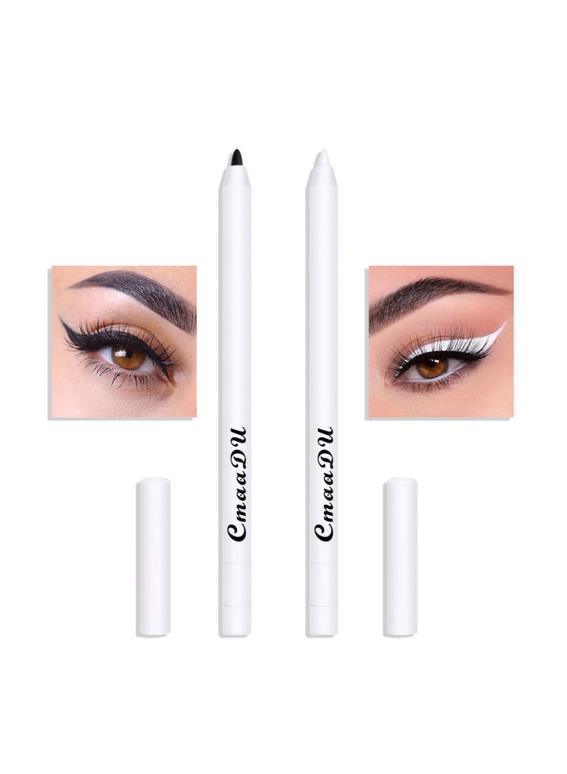 CmaaDu 2Pcs Eyeshadow and Eyeliner Pencil, Multi-Use Waterproof Smudge Proof Eyeliner Gel Pen, Gift Set for Women - Image 4