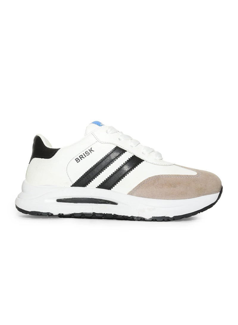 B61 - WOMEN'S LEATHER FASHION LACE-UP SNEAKER