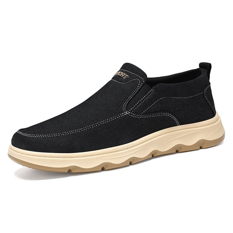 2024 Autumn Mens Breathable Cloth Shoes B-JY153 black