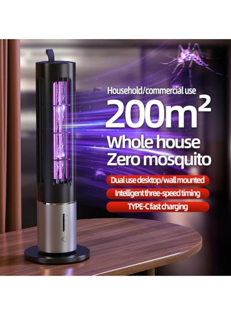 KASTWAVE Small Electric Mosquito Killer, Flying Insect Trap, Electric Mosquito Killer, Mosquito Killer With Uv Lamp, 360° Electric Fly Trap, Safe And Non-Toxic, Intelligent Time Control, Tpye C Interface - Image 3