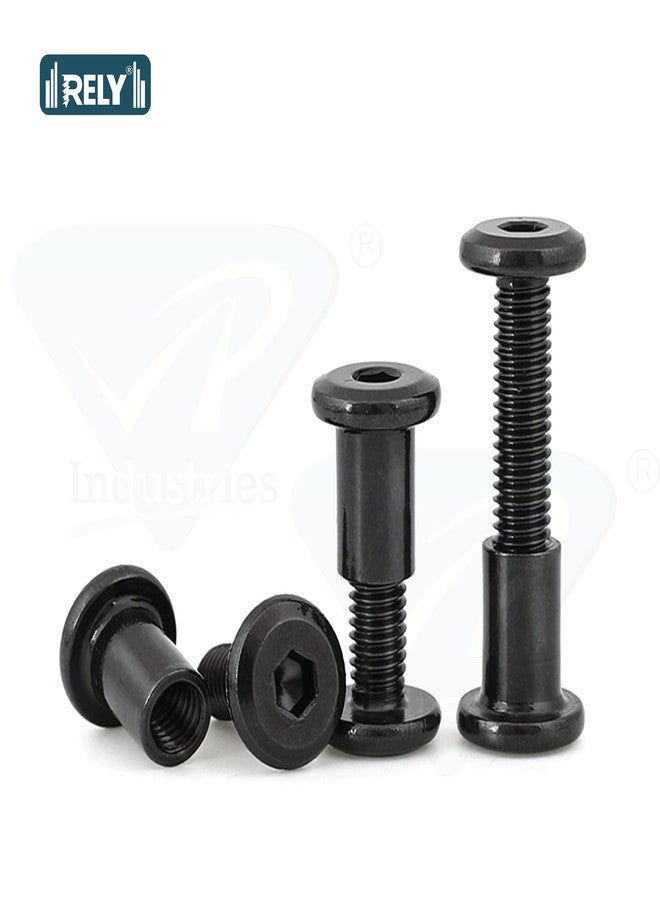 RELY+ Rely®⇒VP INDUSTRIES (Combo Set -20 Pcs) M6x16 mm Black Allen JCB Screw with JCB Female Sleeve Barrel Nut With Allen Key 1 Pc | Fastener for Joining Wood Boards, Cabinets, Cupboards,Chairs & Beds - Image 2