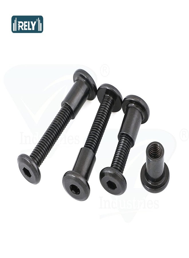 RELY+ Rely®⇒VP INDUSTRIES (Combo Set -20 Pcs) M6x16 mm Black Allen JCB Screw with JCB Female Sleeve Barrel Nut With Allen Key 1 Pc | Fastener for Joining Wood Boards, Cabinets, Cupboards,Chairs & Beds - Image 5