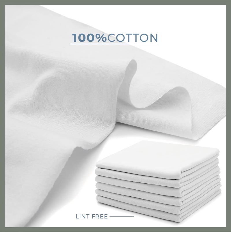 Valengo Fabrics VALENGO New Lint Free Rags â€“ 100% Cotton Cloth, Soft T-Shirt Rags, Lint Free Cloth for Staining Wood, Cast Iron, Dusting, Polishing, Painting and Cleaning â€“ Reusable & Absorbent â€“ 17â€x17â€ (Pack of 14) - Image 5