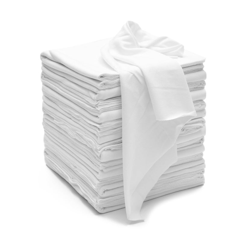 Valengo Fabrics VALENGO New Lint Free Rags â€“ 100% Cotton Cloth, Soft T-Shirt Rags, Lint Free Cloth for Staining Wood, Cast Iron, Dusting, Polishing, Painting and Cleaning â€“ Reusable & Absorbent â€“ 17â€x17â€ (Pack of 14) - Image 1