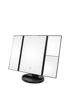 MIXDE Makeup Mirror With Led lights,Touch Screen And 1x/2x/3x Magnification Tri-Fold Vanity Mirror  - Image 2