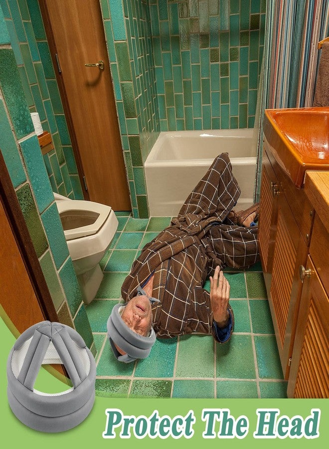 Woanger 2 Pcs Anti Fall Elder Head Safety Helmet for Adults Special Needs Thick Soft Protective Hat Adjustable Seniors Fall Prevention Head Protection Cap Elderly Helmet for Injury Protection (Gray) - Image 5