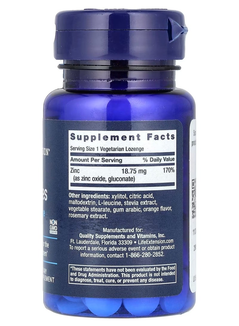 Life Extension, Zinc Lozenges, Citrus-Orange, 60 Vegetarian Lozenges (18.75 mg per Lozenge) - Image 2