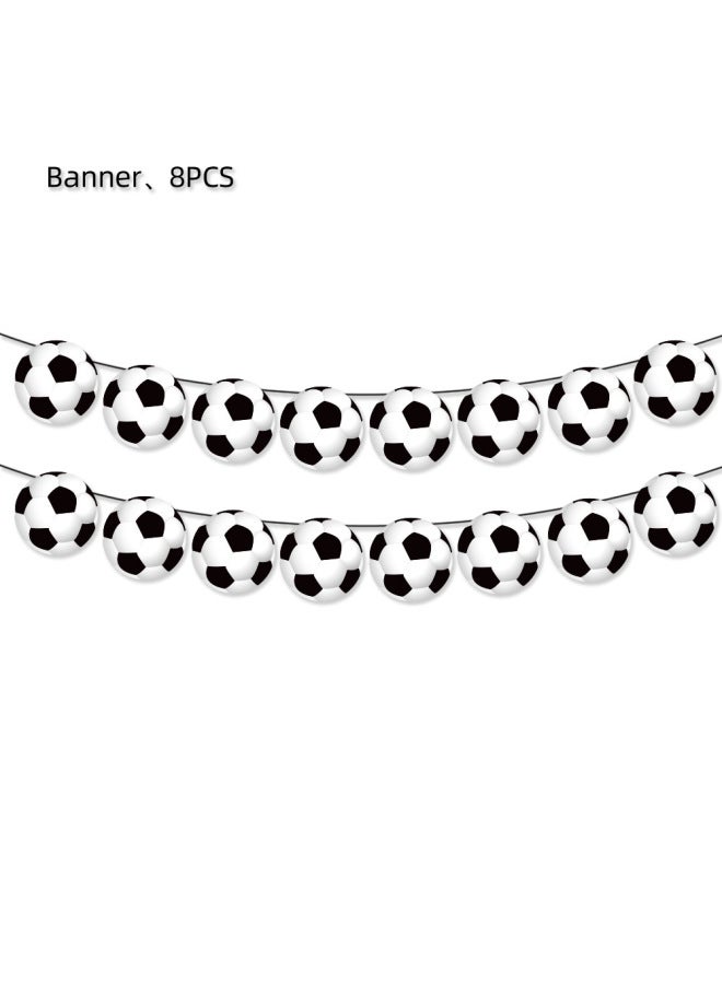 New Football Birthday Party Tableware Set Sports Flag Balloon Paper Plate Paper Cup Tablecloth Decoration Supplies