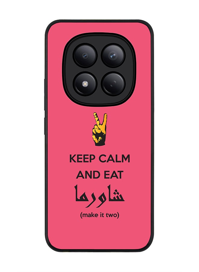 For Xiaomi Redmi Note 15 Pro 4G Case,Slim fit Camera Protection, Shockproof Thin Phone cover  - Keep Calm And Eat Shawarma (Pink)