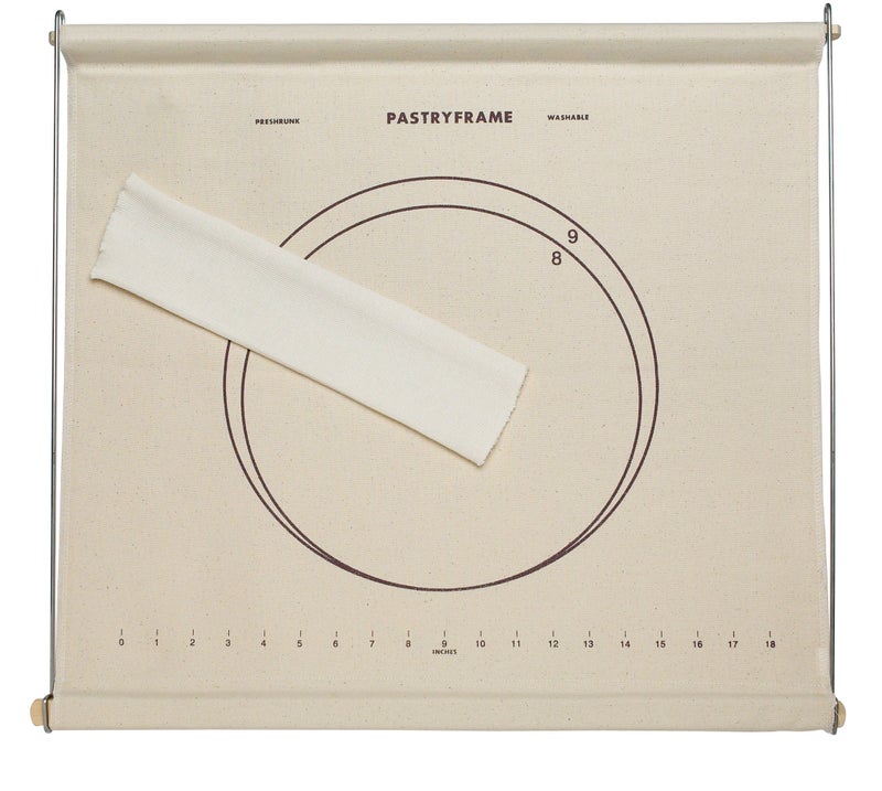 Mrs. Anderson's Baking Mrs Andersons Baking NonStick Pastry Cloth Frame and Rolling Pin Cover Set Collapsible with Printed Measurement Guides 20Inches x 20Inches