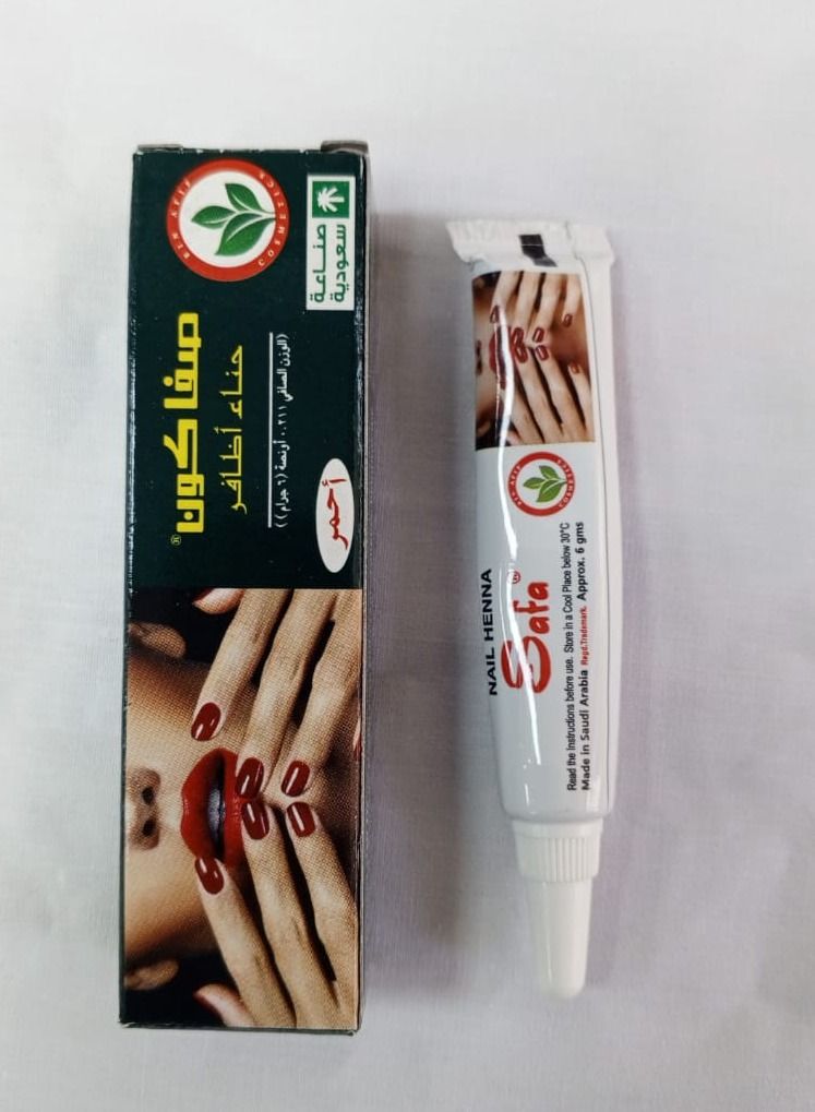 Safa Henna nails safa con red 12 pieces - Image 1