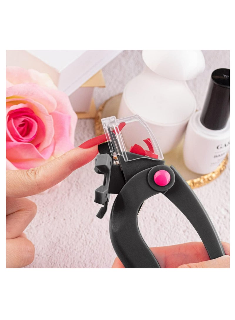 Adjustable Acrylic Nail Clippers with Sizer, Catcher and Length Measurement, Black Professional Dial Stainless Steel Nail Tips Cutter, Nail Trimmer - Image 5