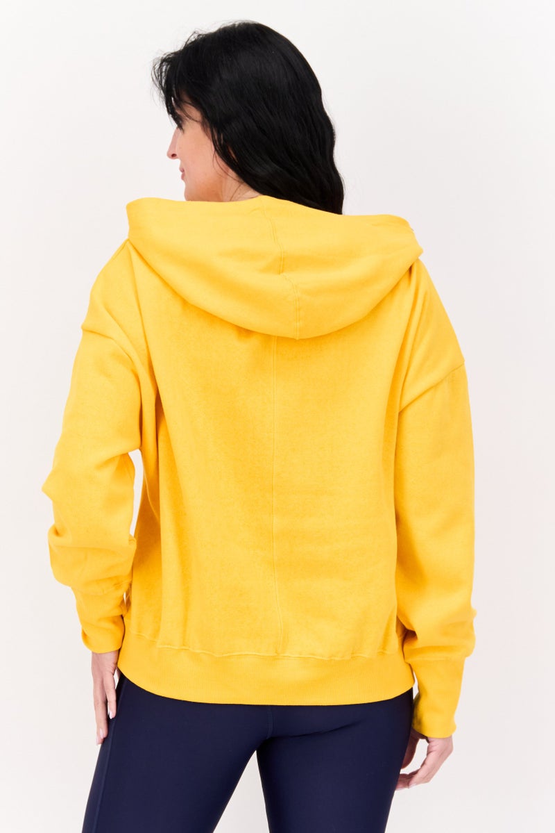 Sage Collective Women Sportswear Fit  Long Sleeves Outdoor Sweatshirt, Yellow  - Image 3