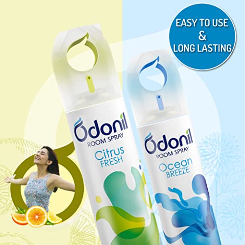 Odonil Room Air Freshener Spray - 440ml Combo (Pack of 2, 220ml each) | Citrus Fresh & Ocean Breeze | Nature Inspired Fragrance | Long Lasting Fragrance | For Bathroom, Toilet, Home & Office - Image 2
