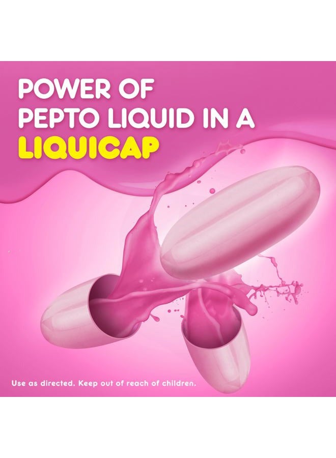 Pepto Bismol Liquicaps, Upset Stomach Relief, Bismuth Subsalicylate, Multi-Symptom Relief of Gas, Nausea, Heartburn, Indigestion, Upset Stomach, Diarrhea, 48 Liquicaps  - Image 4