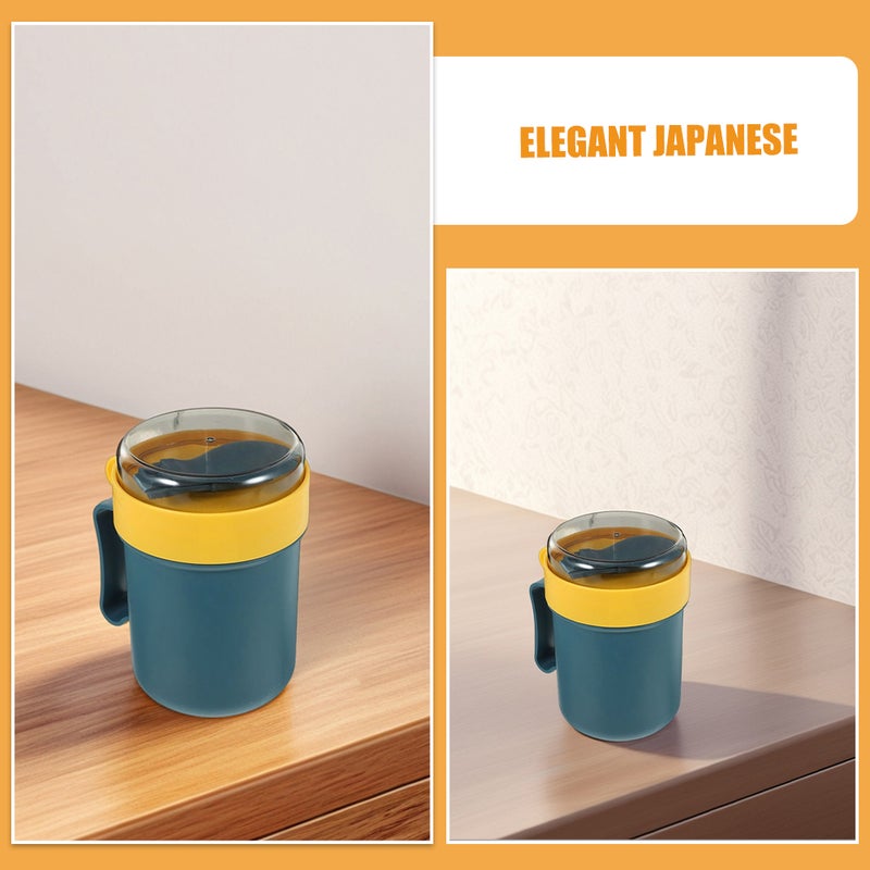 📦 مجموعة أكواب شوربة محمولة مع غطاء آمنة للاستخدام في الميكروويف تصميم أخضر داكن أنيق - Image 4