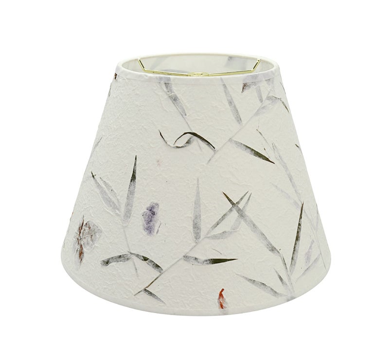 Aspen Creative 32688 Transitional Empire Shape Spider Construction Lamp Shade Off White with Leaves and Petals in Paper 7 Top x 13 Bottom x 912 Slant Height