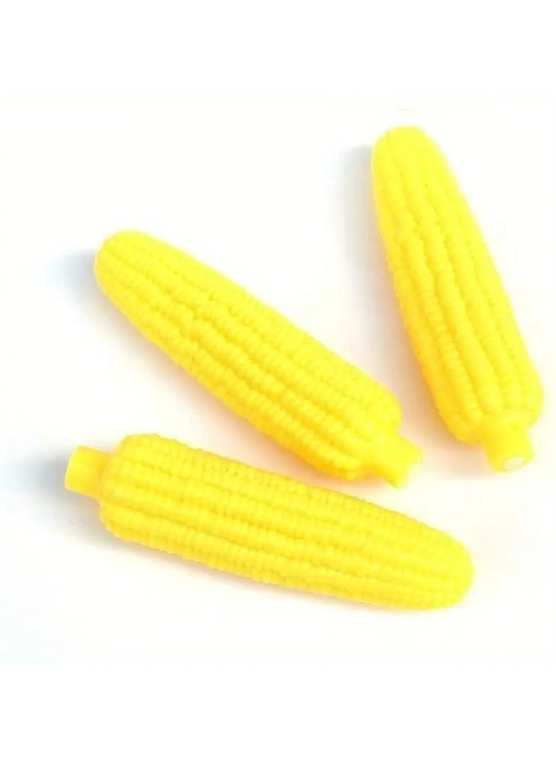 Goolsky Corn-Shaped Squeaky Dog Toy, Durable Non-Toxic Polyethylene Chew Toy for Small Breeds, Realistic Design Pet Squeak Toy for Dental Health, No Battery Needed - Image 4